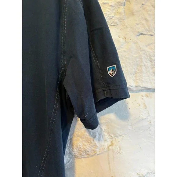 Kuhl Polo Shirt in Blue L Organic Cotton Wildfibre Short Sleeve Casual - Picture 3 of 5
